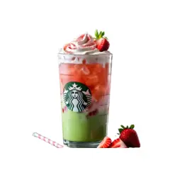 Iced Strawberry Matcha Tea Latte