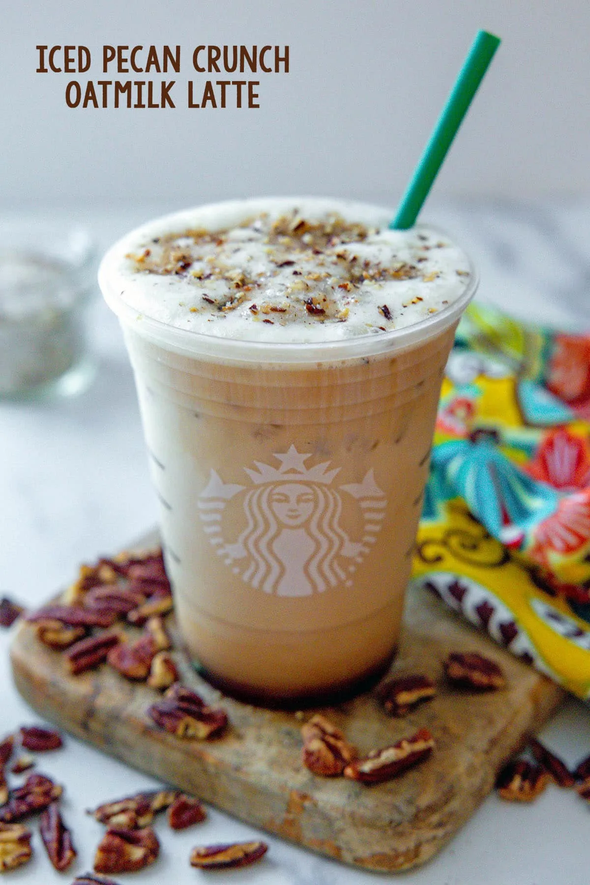 Iced Pecan Crunch Oatmilk Latte